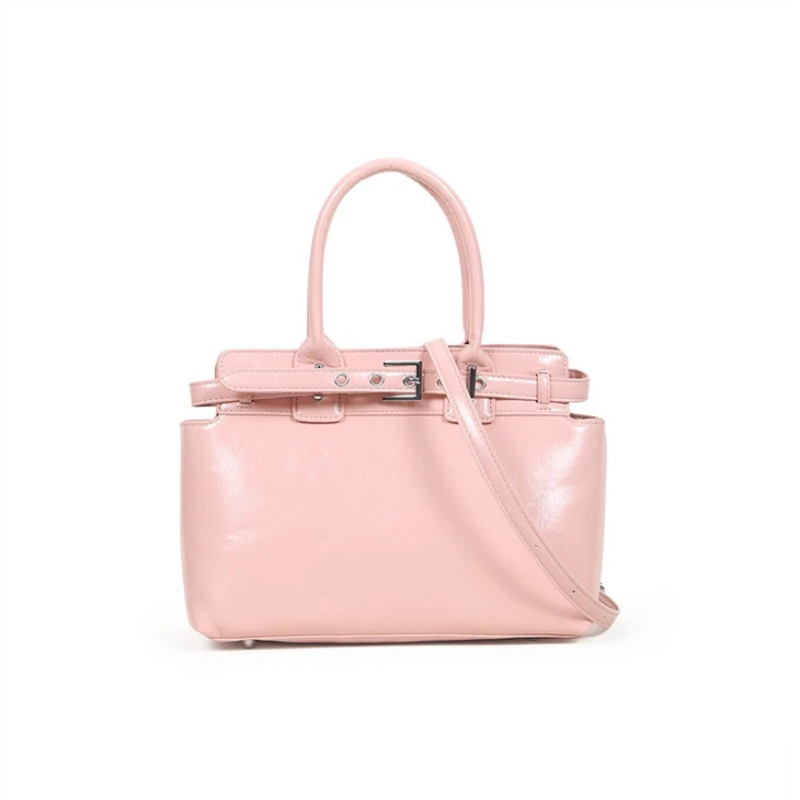 Elegant Pink Kelly Style Satchel Bag